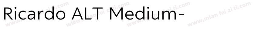 Ricardo ALT Medium字体转换